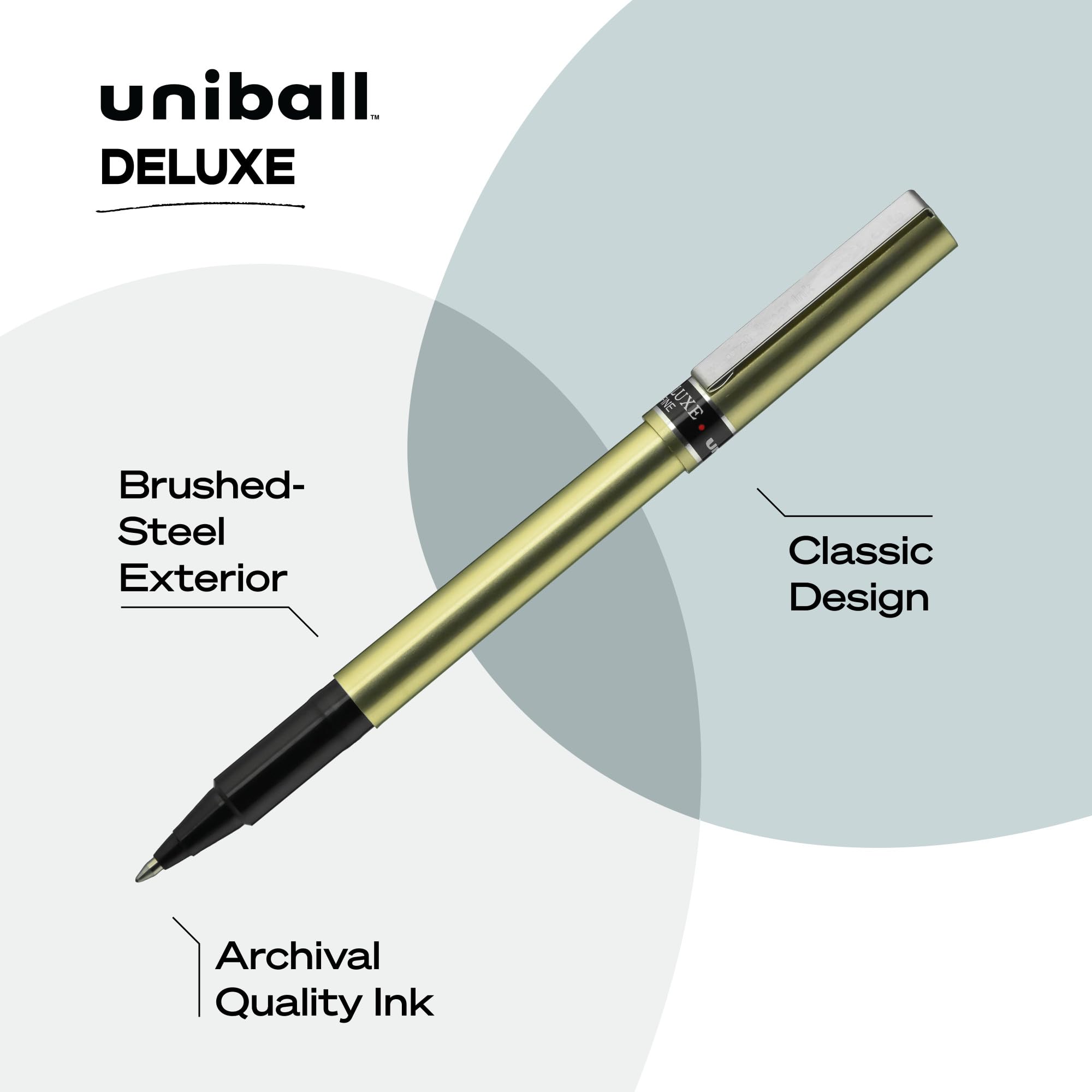 Amazon.co.jp: Deluxe Roller Ball Stick Waterproof Pen, Black